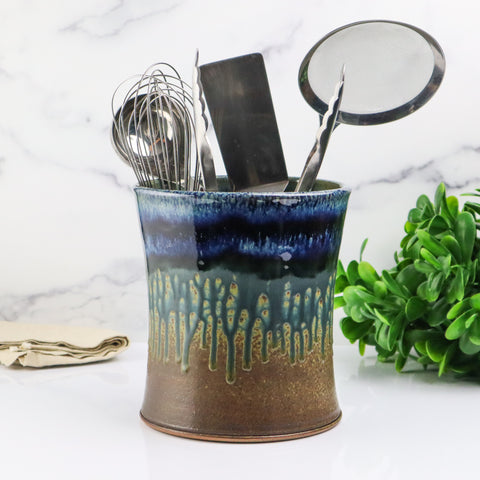 Utensil Jar- Blue