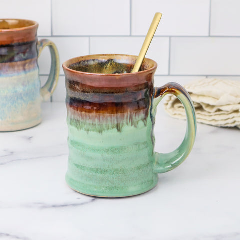 Wavy Mug- Rutile Green