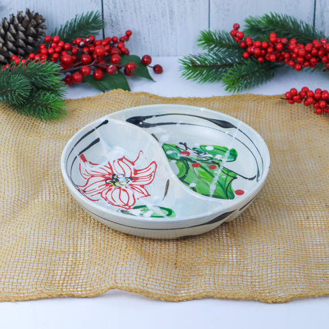 Condiment Dish Poinsettia
