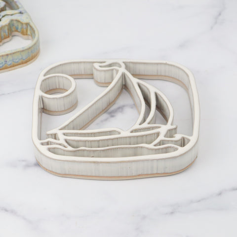 Sailboat Trivet- Frost