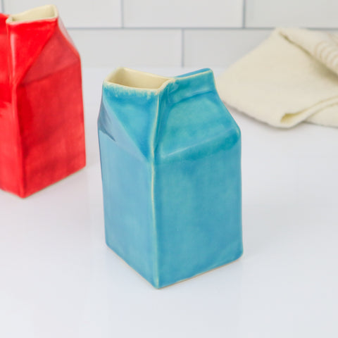 Milk Carton- Turquoise