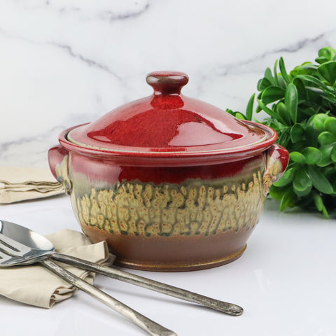 Small Bean Pot- Red