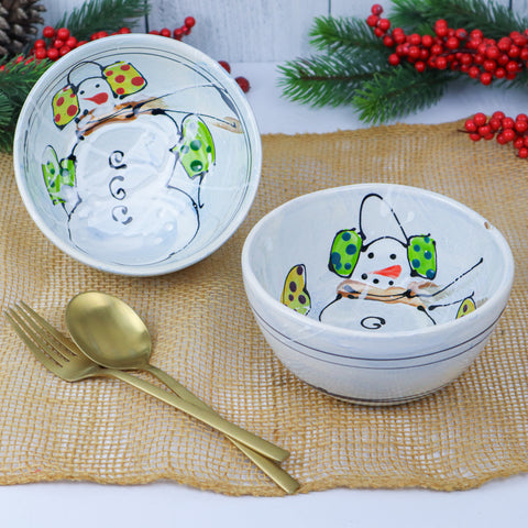 5" Round Bowl Snowmen
