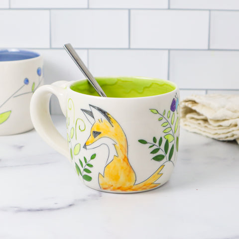 Small Mug- Foxes & Ferns
