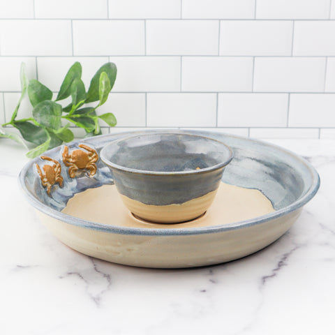 Chip and Dip bowl with crab design