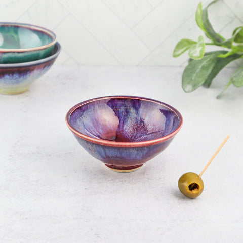 Olive Dish- Runny Red