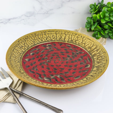 16" Platter- Red