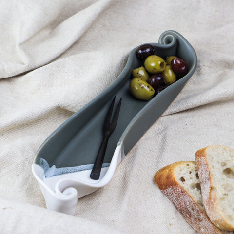 Olive Dish- Grey