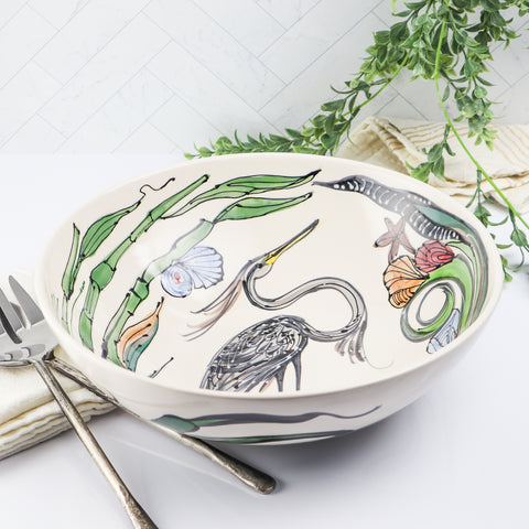 12" Bowl- Heron