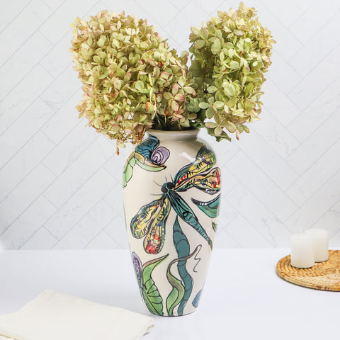 Medium Vase- Dragonfly