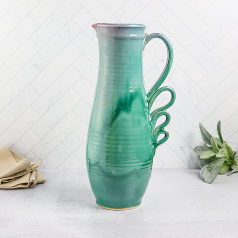 Tall Pitcher- Green