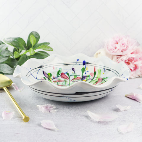 Scalloped Baker Bowl- Garden