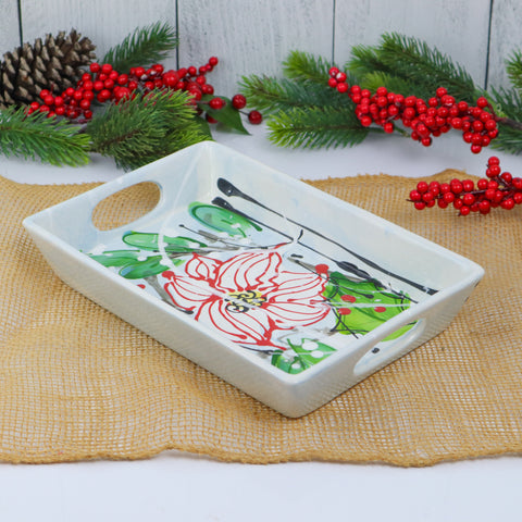 Small Cut Out Tray- Poinsettia