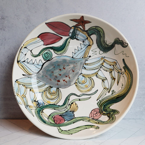 15" Bowl- Crab