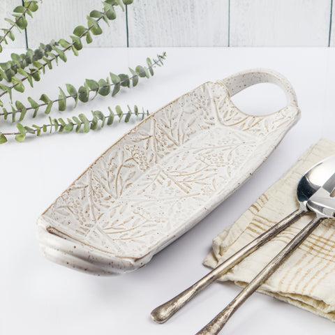 Curved Rectangular Tray - Nandina