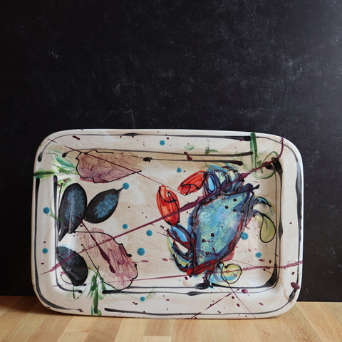 Rectangle Server- Bay Crab