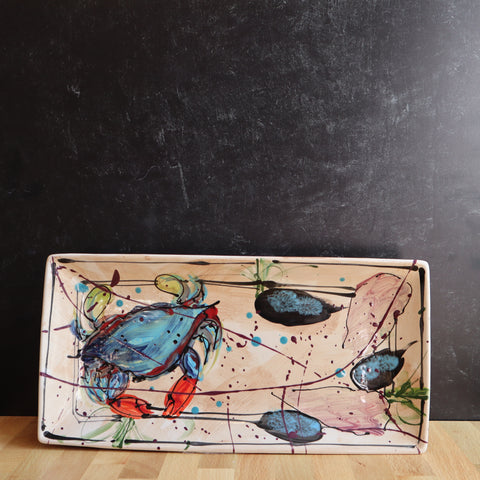 Rectangular Server- Bay Crab