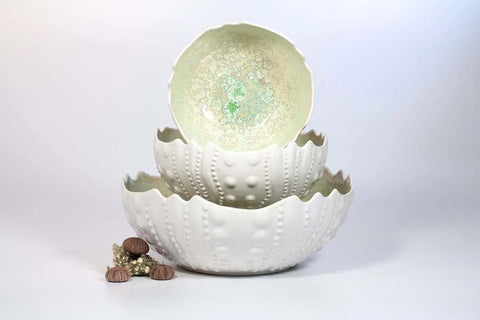 Small Urchin Bowl- Seafoam
