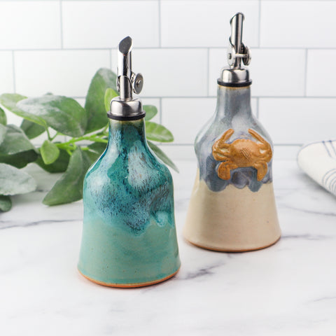 Small Oil Dispenser- Beach Glass