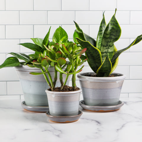 8" Planter- Beach Glass