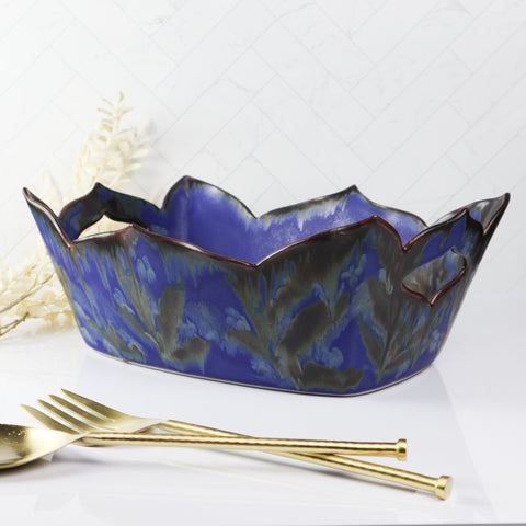 Large Lotus Basket- Blue