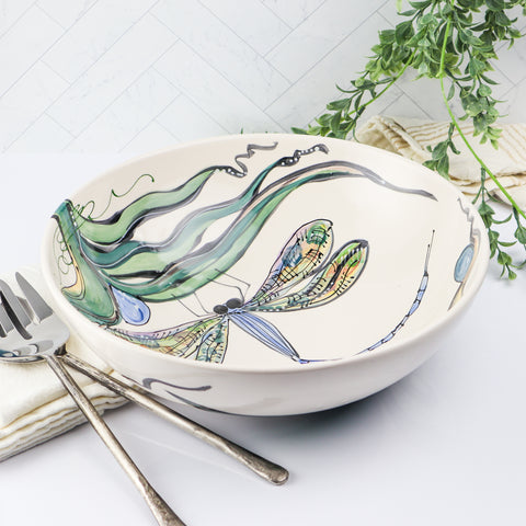 12" Bowl- Dragonfly