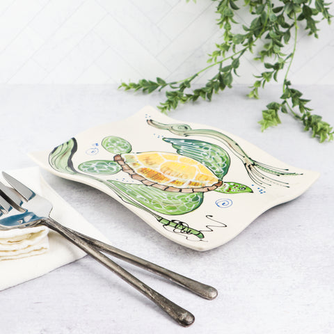 Wavy Platter- Turtle