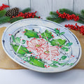 Large Oval Platter Poinsettia