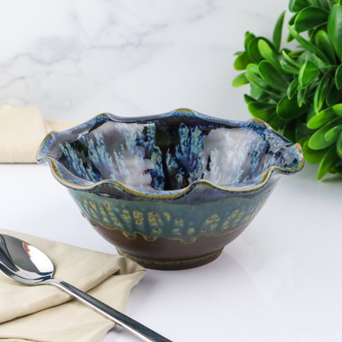 Small Fluted Bowl- Blue