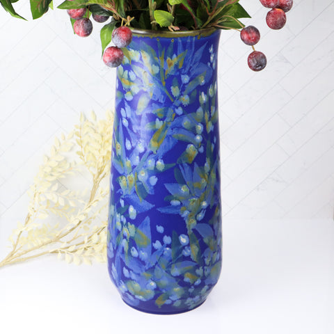 Large Straight Vase- Blue