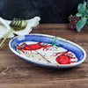 Small Oval Server- Blue Crab