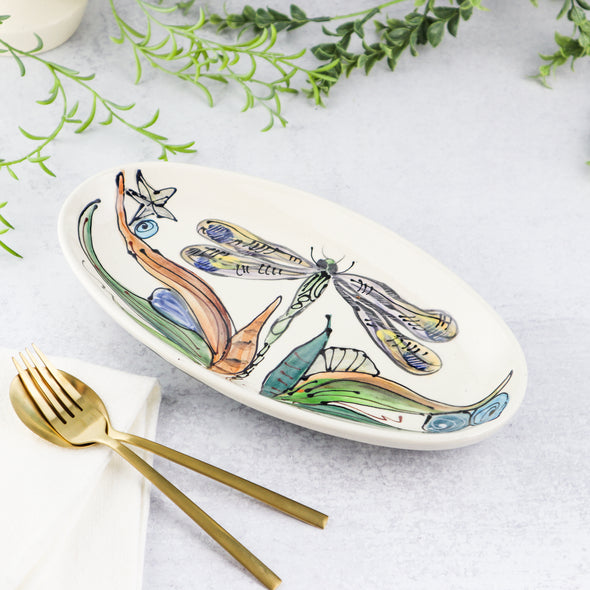Oval Fish Dish Dragonfly