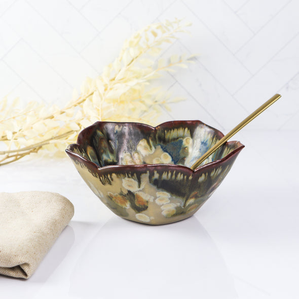 5 Sided Serving Bowl- Green