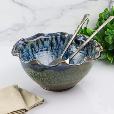 Medium Fluted Bowl- Blue