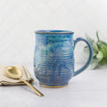 Wide Mug- Stone Blue