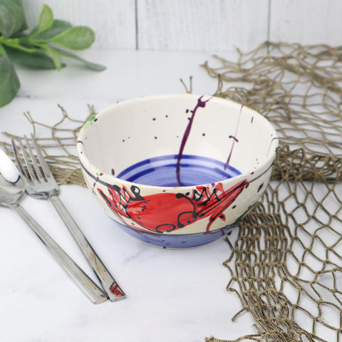 5" Round Bowl- Blue Crab