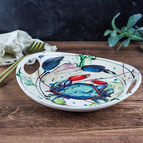 Oval Scoop Server- Bay Crab