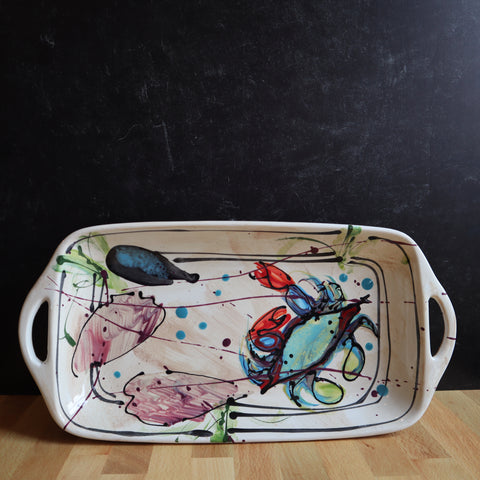 Handled Tray- Bay Crab