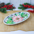 Small Oval Server Poinsettia