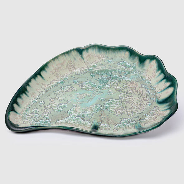 Large Oyster Plate- Charcoal