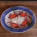Large Oval Platter- Blue Crab