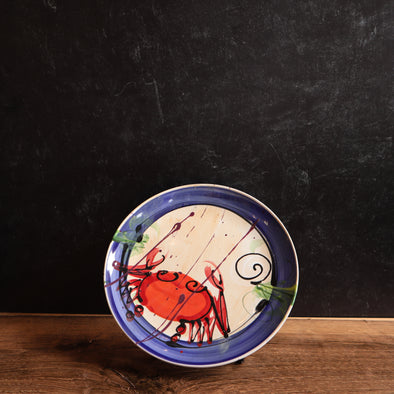 8" Lunch Plate- Blue Crab
