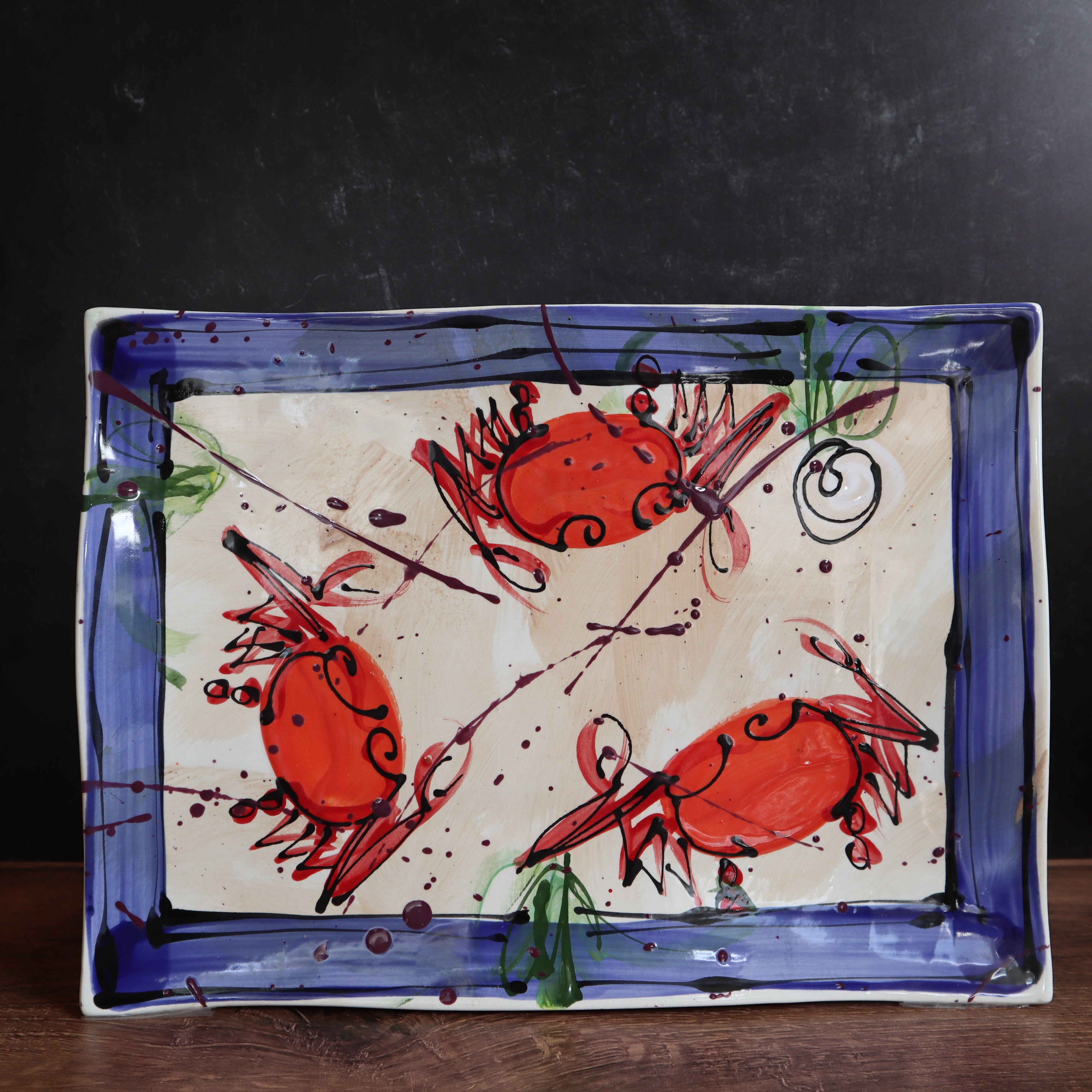 Crab serving platter best sale